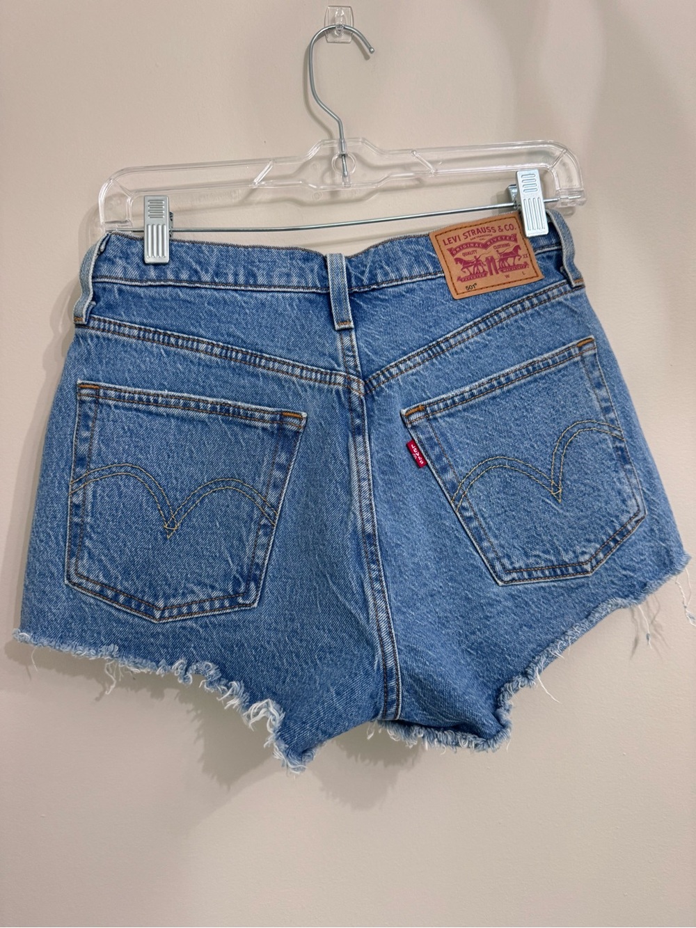 High-Rise Levi’s 501 Blue Denim Cutoff Shorts